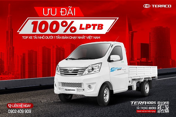 DAEHAN MOTORS ƯU ĐÃI 100% LỆ PHÍ TRƯỚC BẠ CÙNG NHIỀU QUÀ TẶNG HẤP DẪN KHI MUA XE TERACO TRONG THÁNG 09/2024